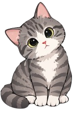 A curious grey tabby cat